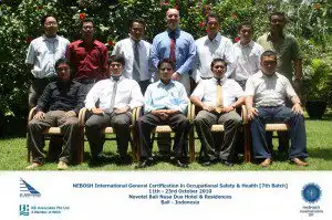 Nebosh Training October 11 – 23, 2010 at Bali, Indonesia