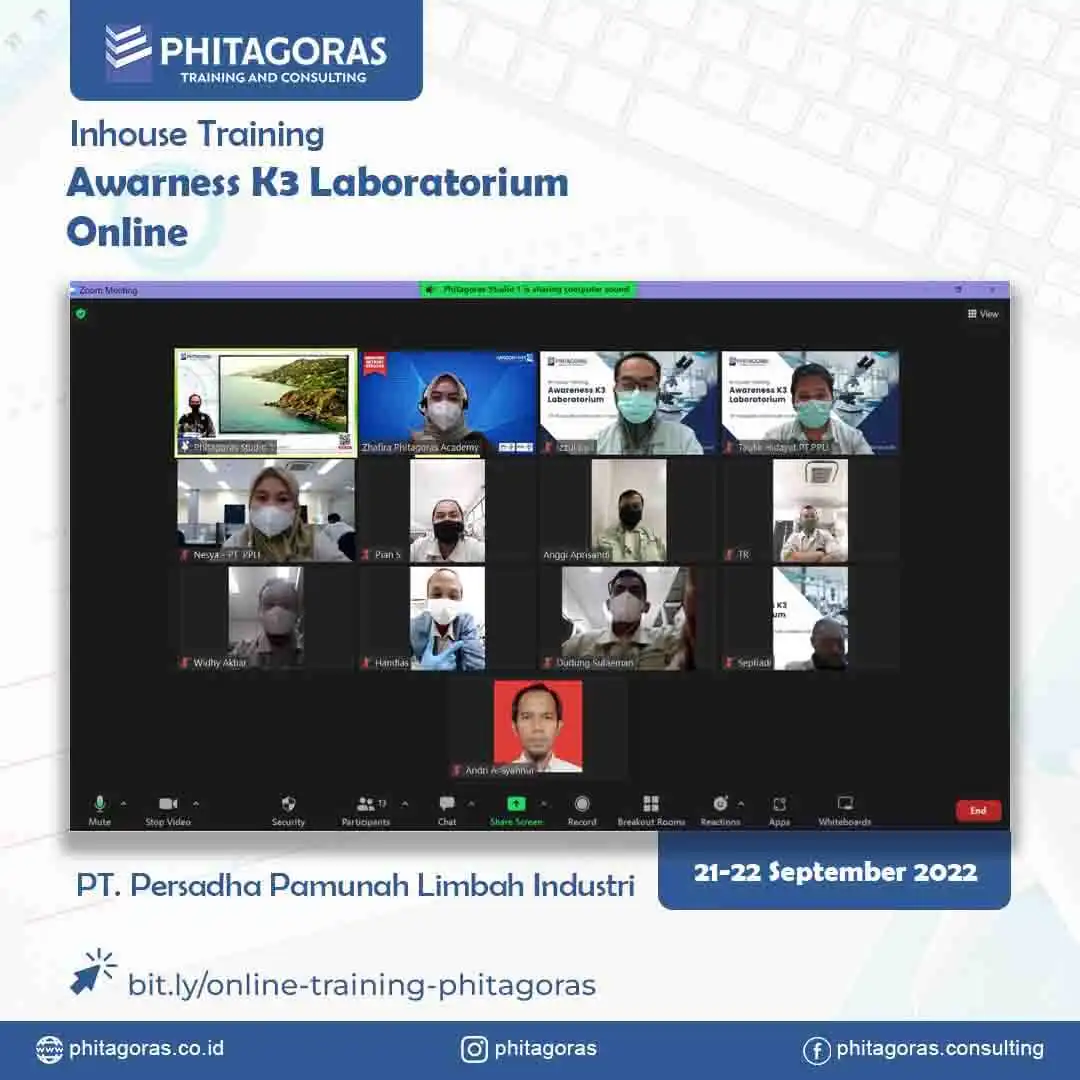 IHT Online Awarness K3 Laboratorium - PT. Persadha Pamunah Limbah Industri