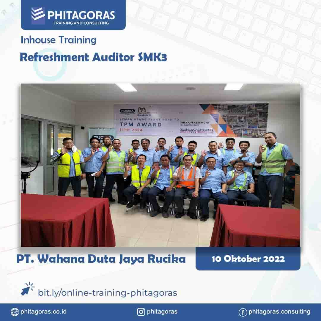 Inhouse Training Refreshment Auditor SMK3 - PT. Wahana Duta Jaya Rucika