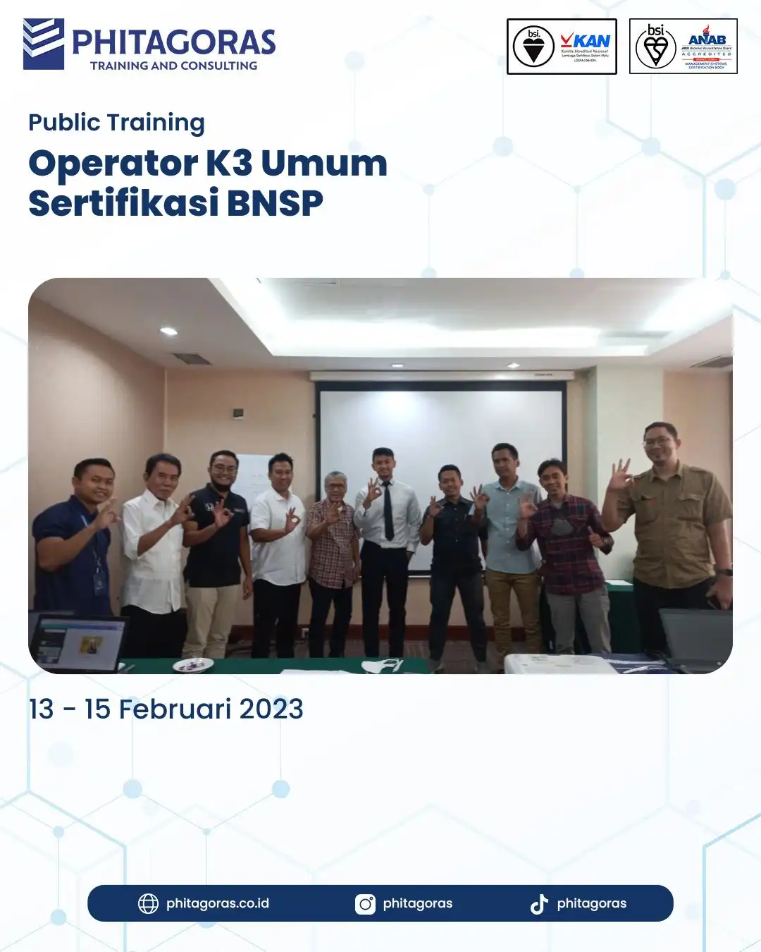 Public Training Operator K3 Umum Sertifikasi BNSP