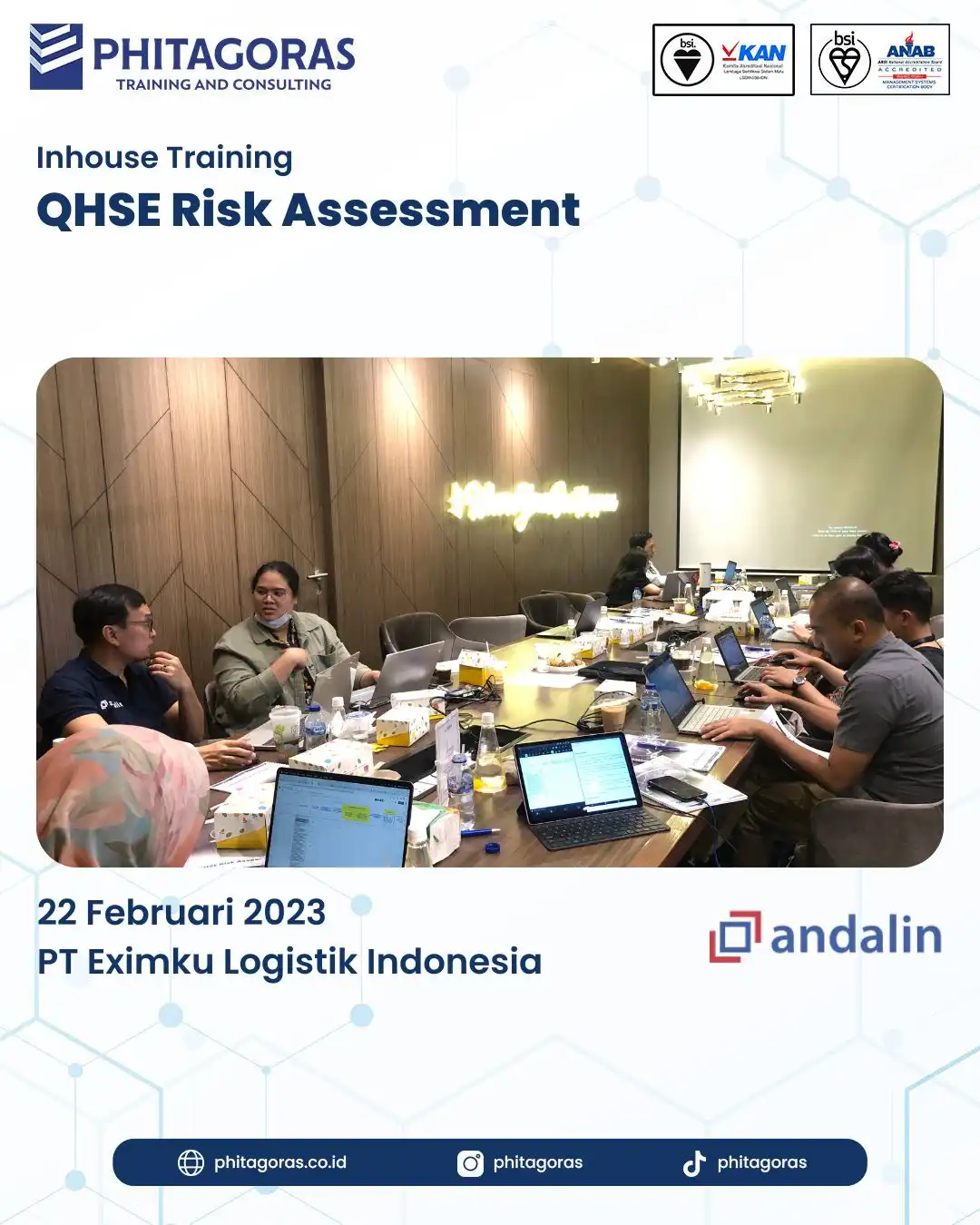 Inhouse Training QHSE Risk Assessment, - PT Eximku Logistik Indonesia