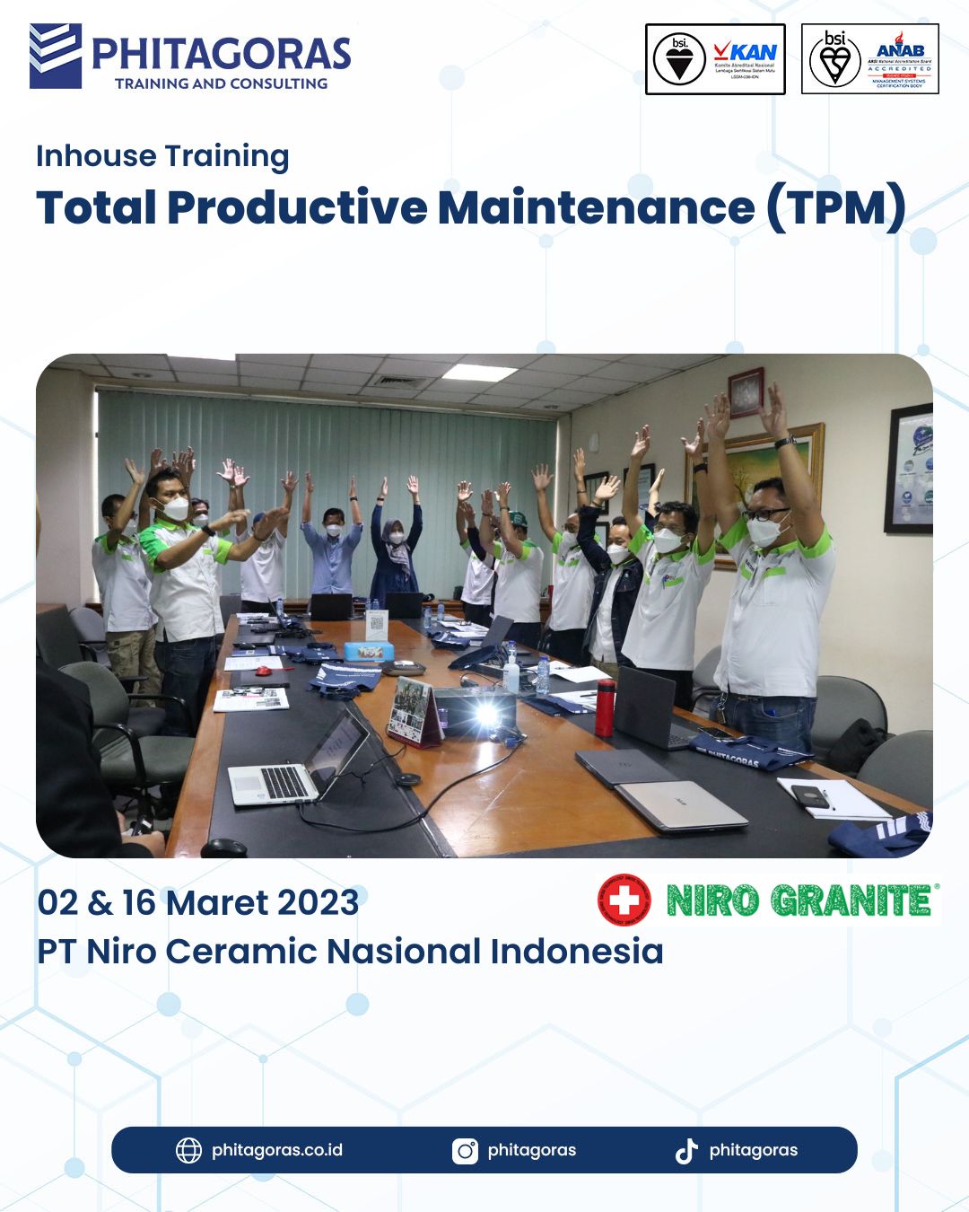 Inhouse Training Total Productive Maintenance (TPM) - PT Niro Ceramic Nasional Indonesia