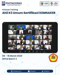 Inhouse Training Ahli K3 Umum Sertifikasi KEMNAKER - IKPLN Batch 2