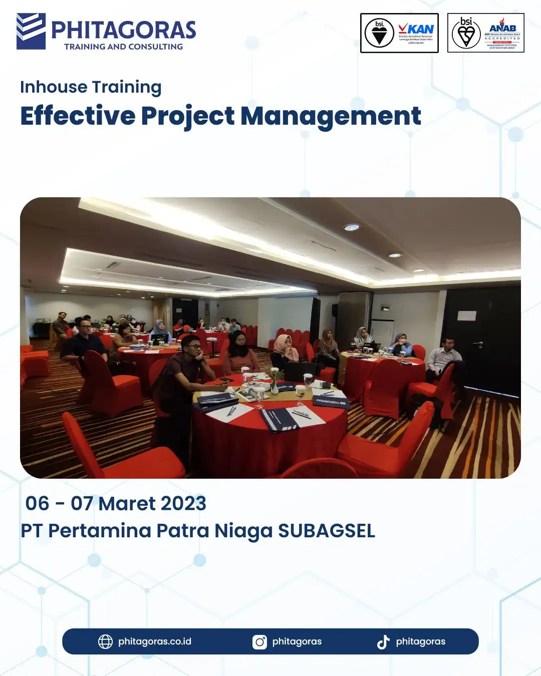 Inhouse Training Effective Project Management - PT Pertamina Patra Niaga SUBAGSEL
