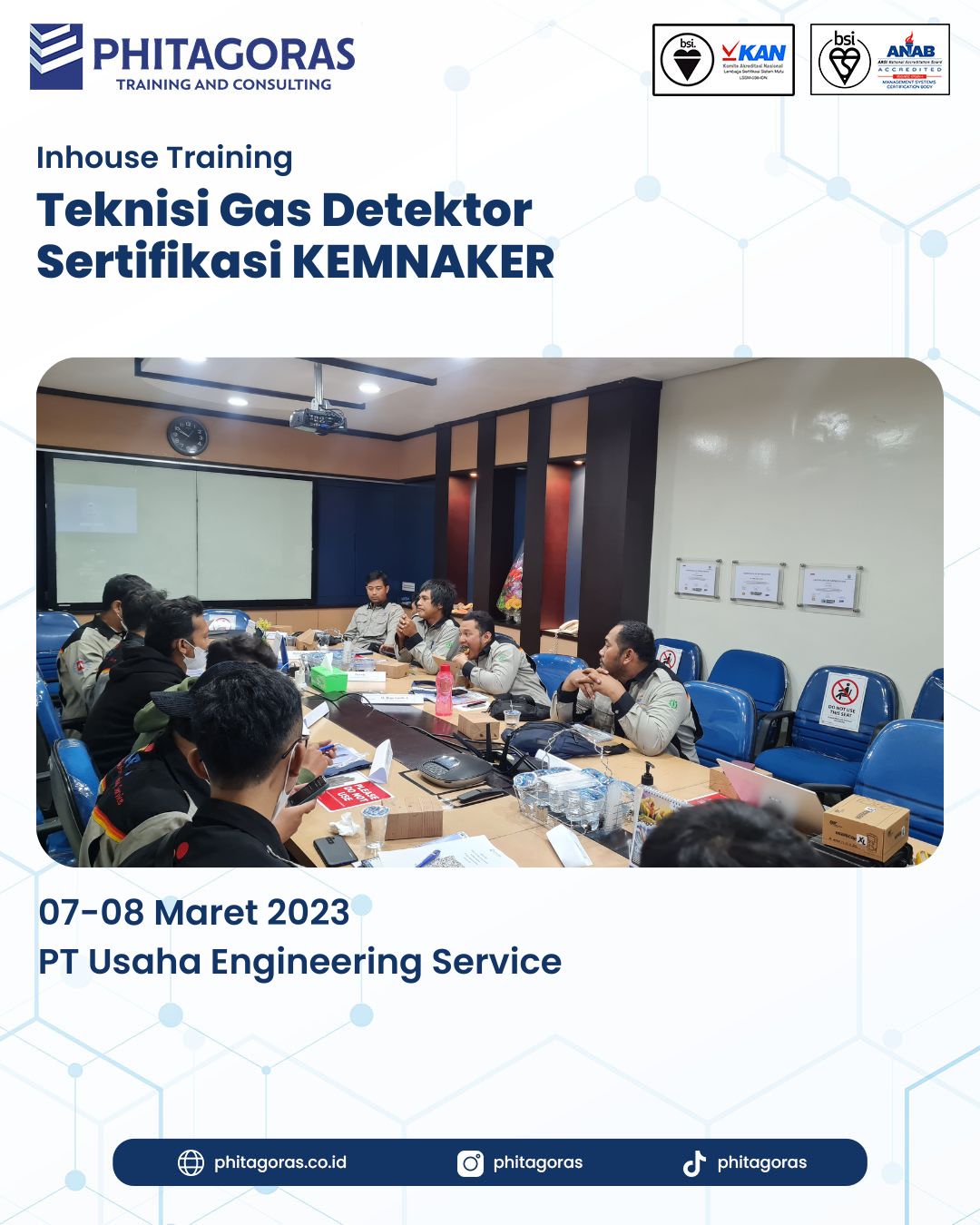 Inhouse Training Teknisi Gas Detektor Sertifikasi KEMNAKER - PT Usaha Engineering Service