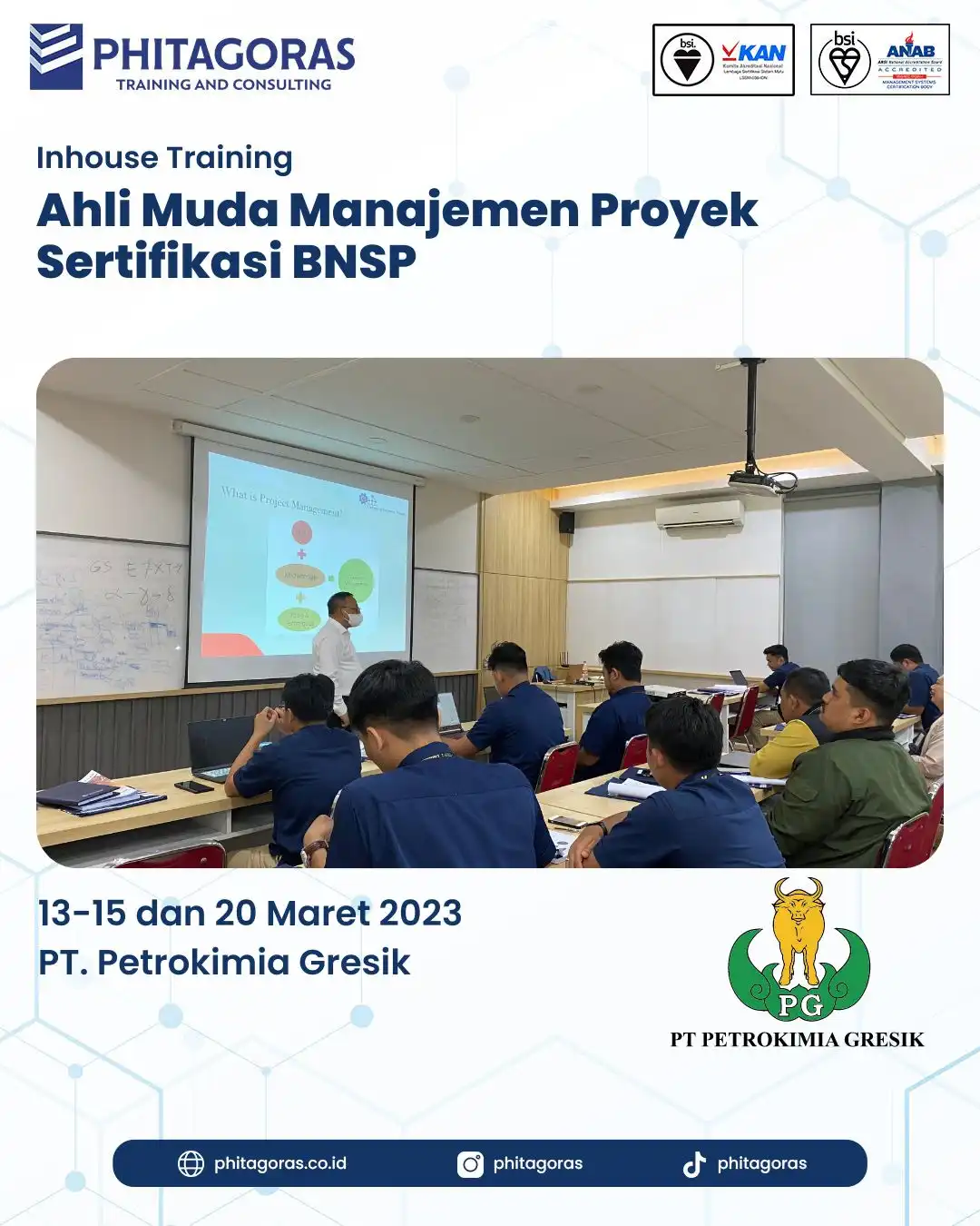 Inhouse Training Ahli Muda Manajemen Proyek Sertifikasi BNSP - PT. Petrokimia Gresik