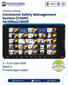 Inhouse Training Contractor Safety Management System (CSMS) Sertifikasi BNSP - PT Astra Agro Lestari Batch 2