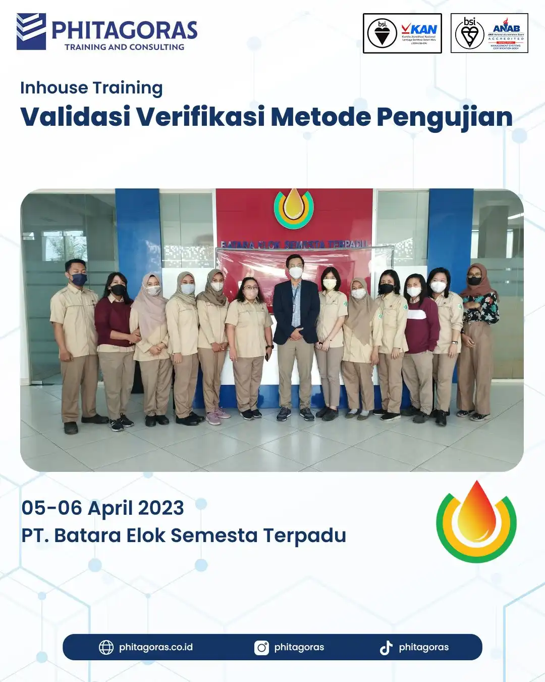 Inhouse Training Validasi Verifikasi Metode Pengujian - PT. Batara Elok Semesta Terpadu