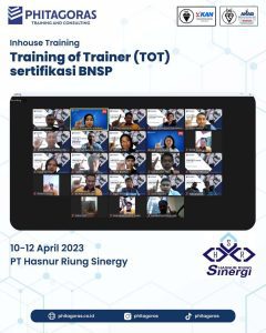 Inhouse Training Training of Trainer (TOT) sertifikasi BNSP - PT Hasnur Riung Sinergy