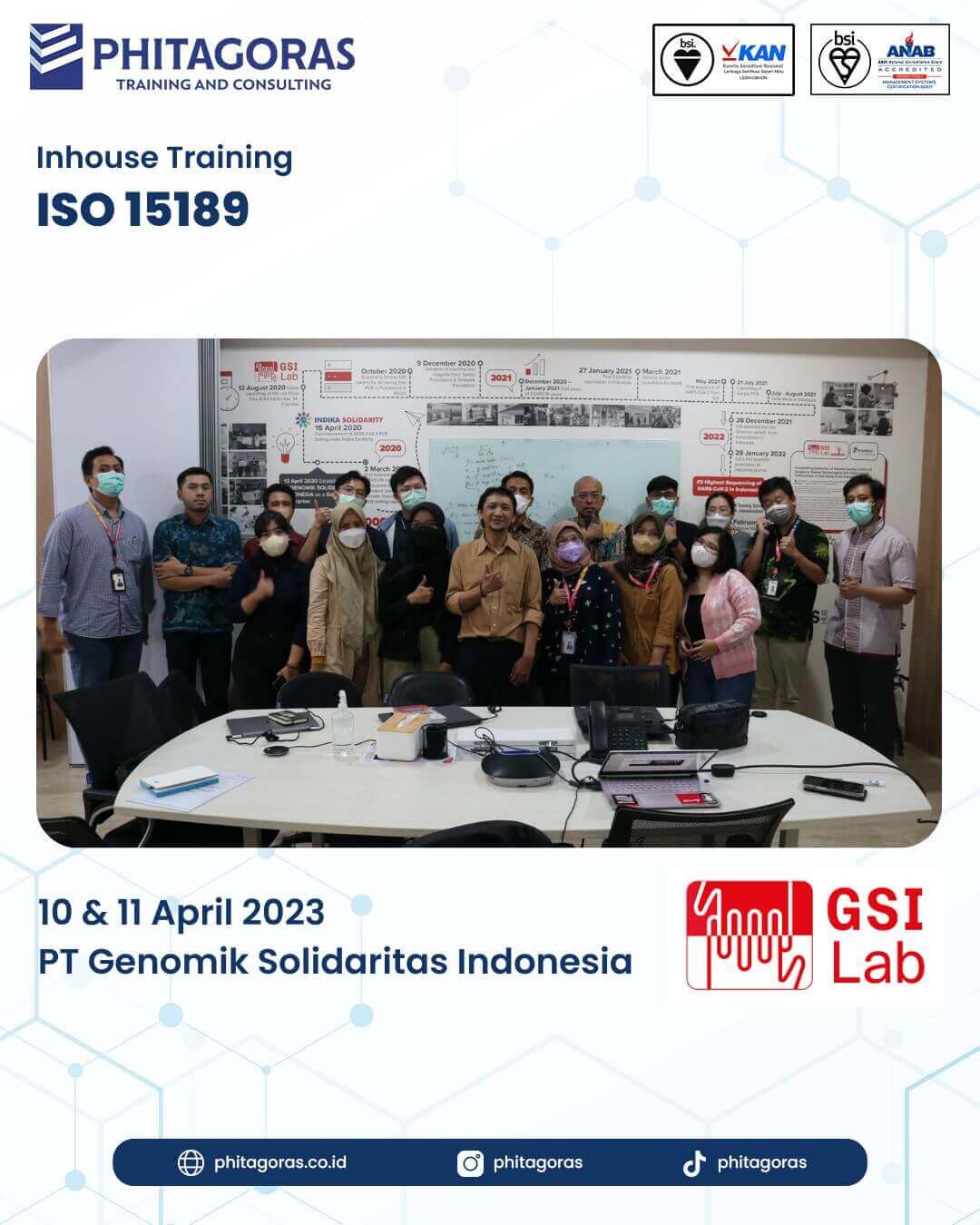Inhouse Training ISO 15189 - PT Genomik Solidaritas Indonesia