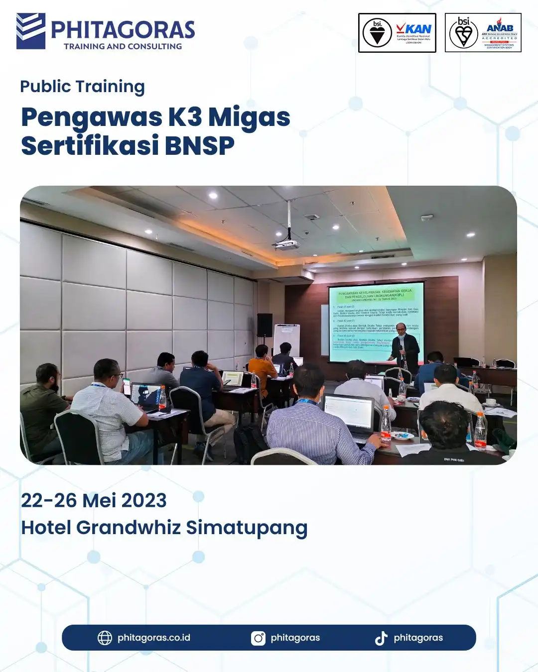 Public Training Pengawas K3 Migas Sertifikasi BNSP - Hotel Grandwhiz Simatupang