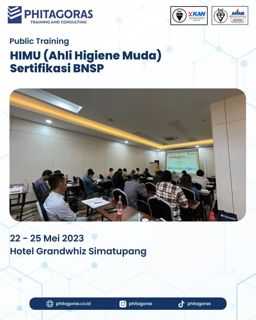 Public Training HIMU (Ahli Higiene Muda) Sertifikasi BNSP