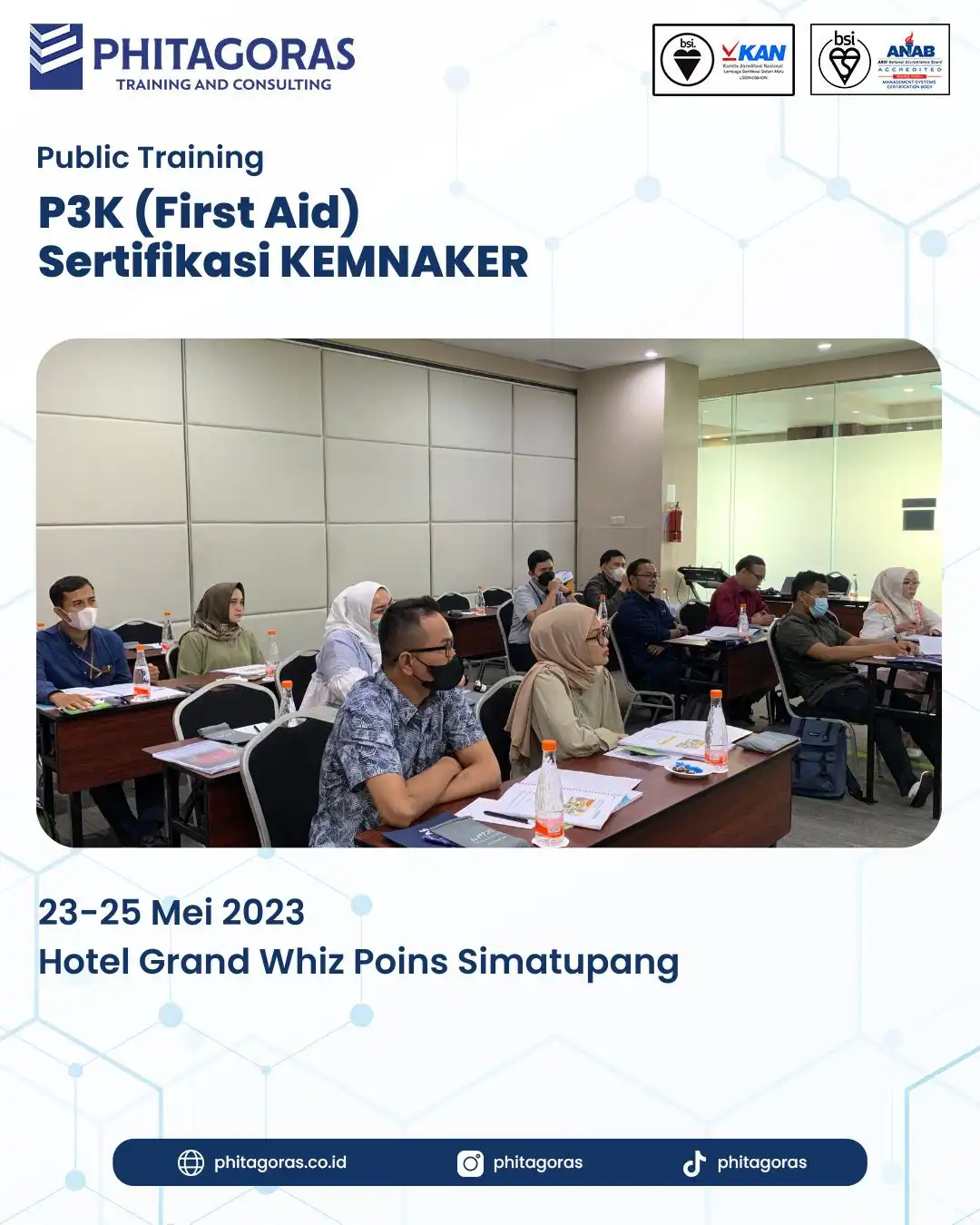 Public Training P3K (First Aid) Sertifikasi KEMNAKER - Hotel Grand Whiz Poins Simatupang