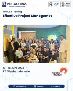 Inhouse Training Effective Project Managemet - PT. Weebz Indonesia