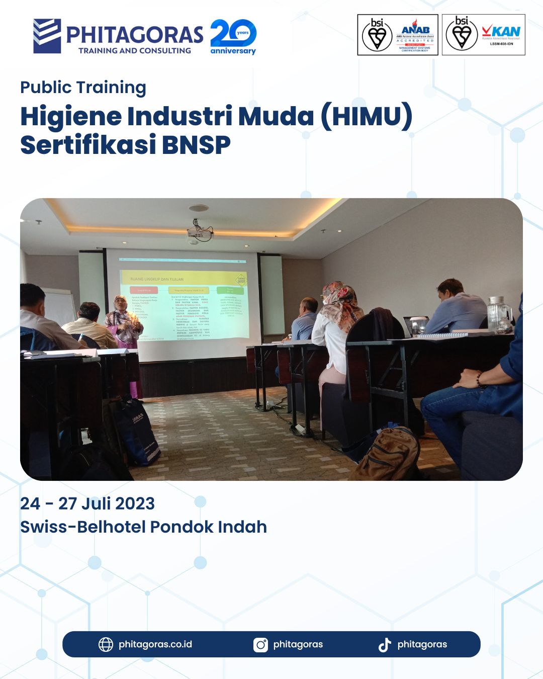 Public Training Higiene Industri Muda (HIMU) Sertifikasi BNSP
