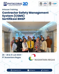 Inhouse Training Contractor's Safety Management System (CSMS) Sertifikasi BNSP - PT Nusantara Regas