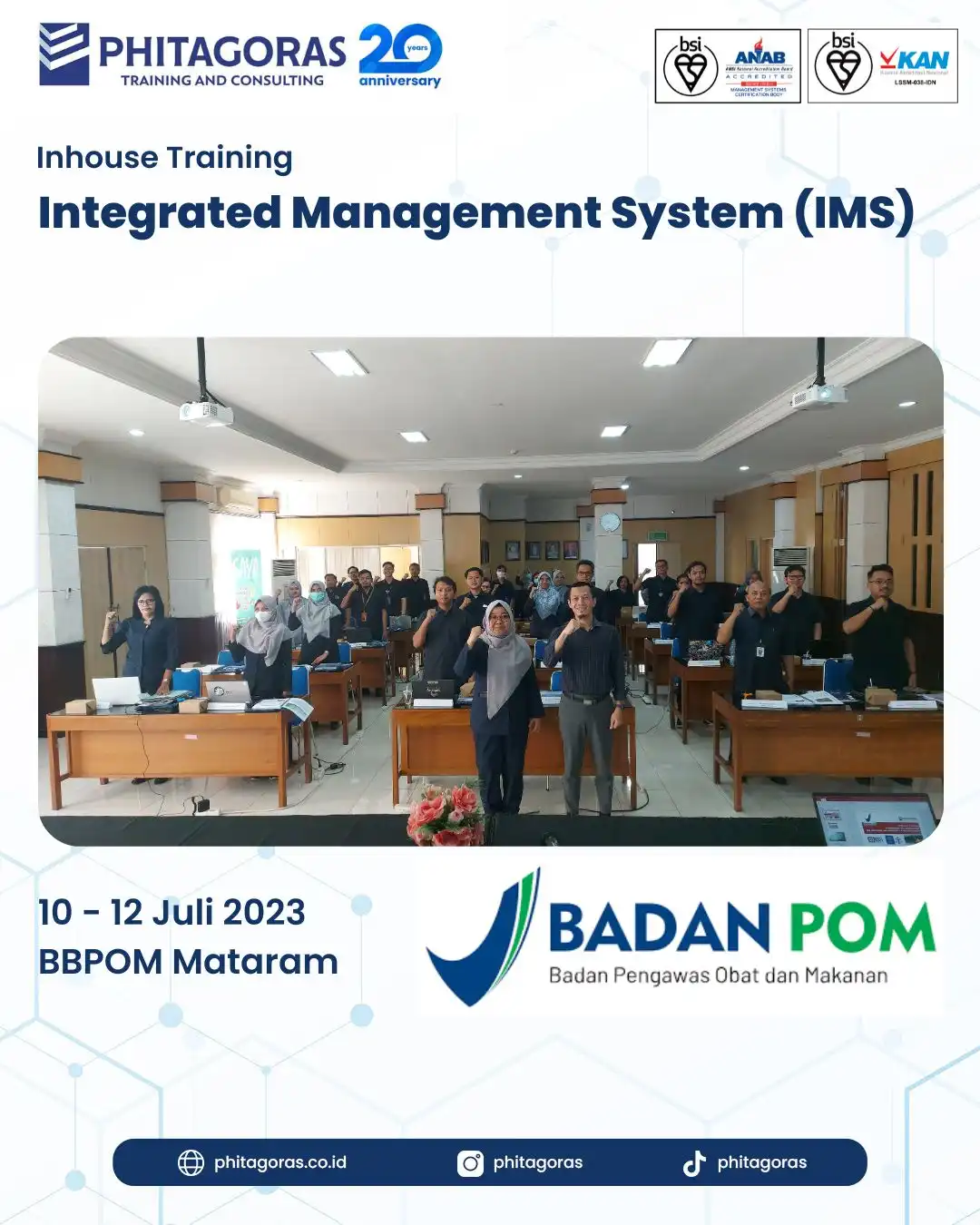 Inhouse Training Integrated Management System (IMS) - BBPOM Mataram