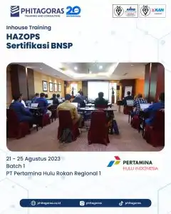 Inhouse Training HAZOPS Sertifikasi BNSP - PT Pertamina Hulu Rokan Regional 1 Batch 1