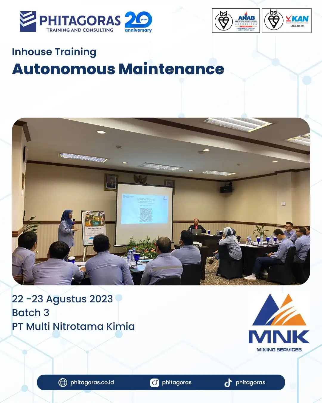 Inhouse Training Autonomous Maintenance - PT Multi Nitrotama Kimia Batch 3