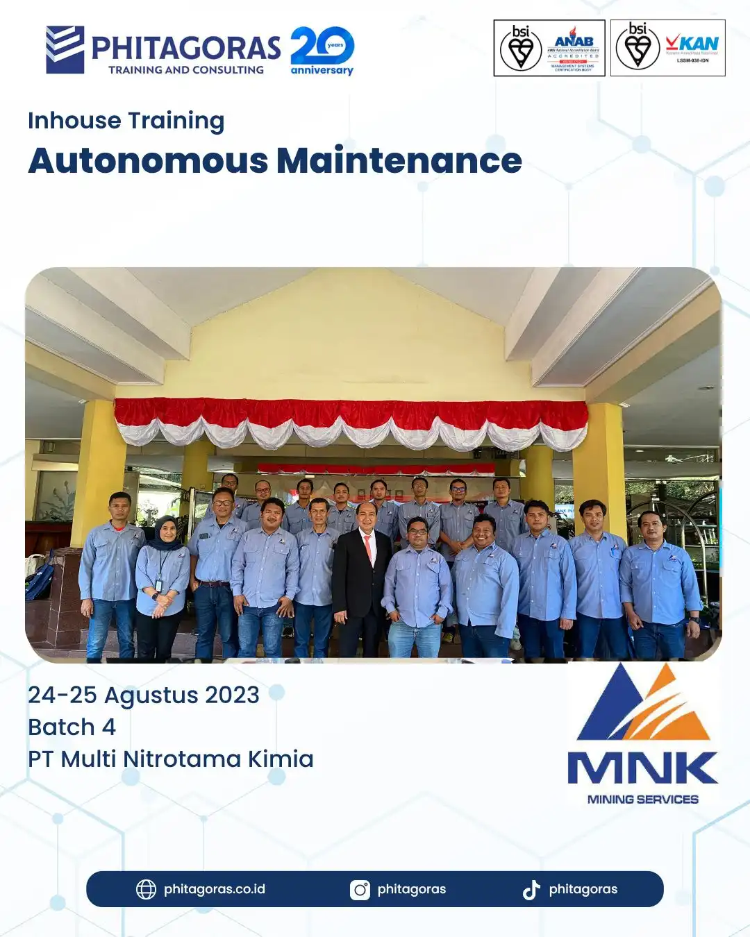 Inhouse Training Autonomous Maintenance - PT Multi Nitrotama Kimia Batch 4