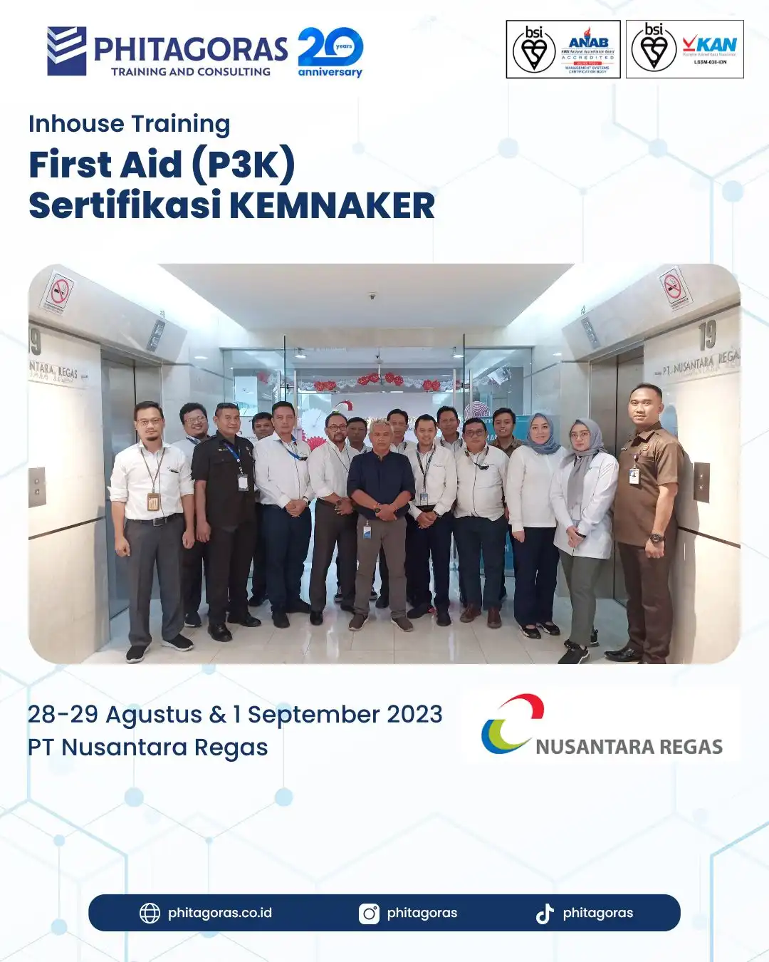 Inhouse Training First Aid (P3K) Sertifikasi KEMNAKER - PT Nusantara Regas