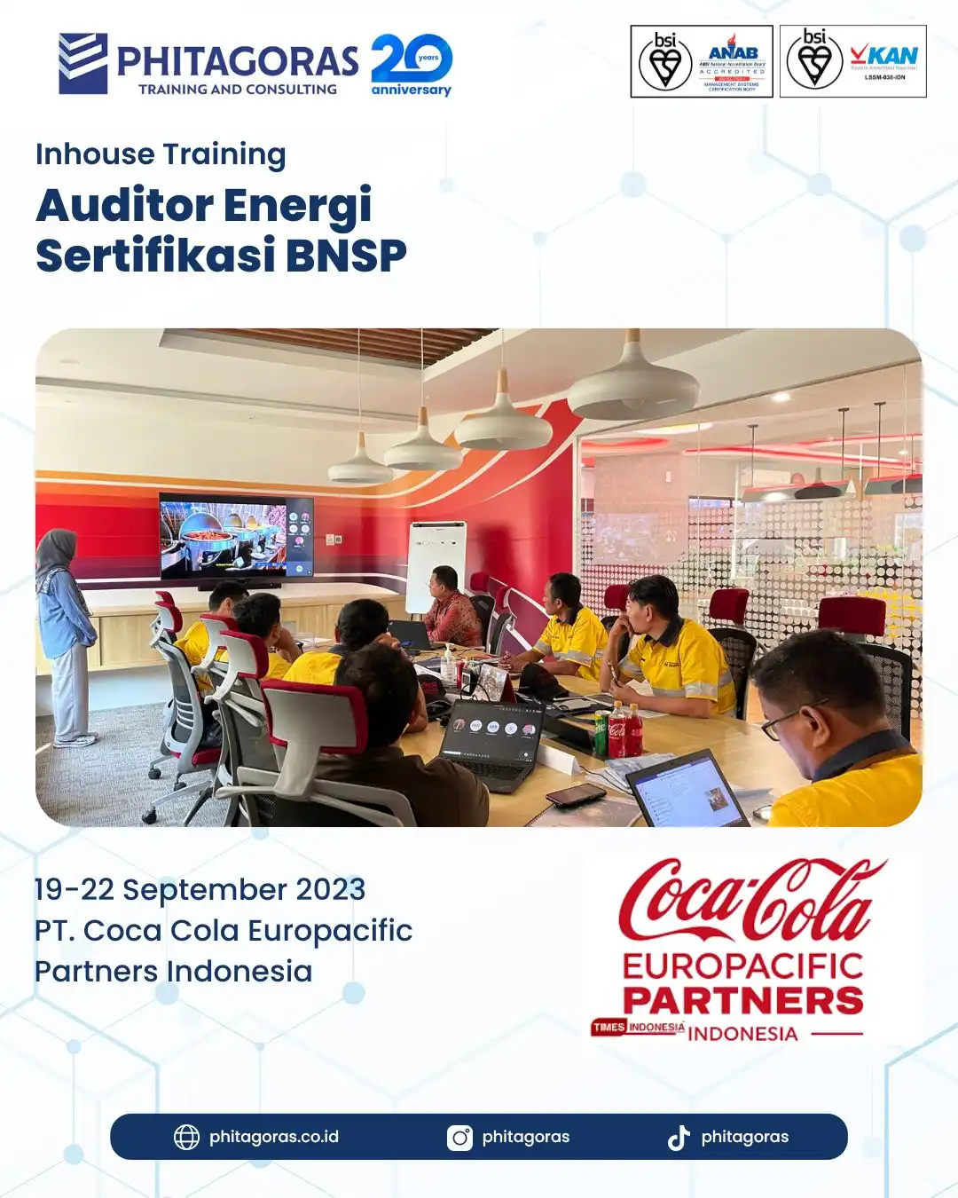 Inhouse Training Auditor Energi Sertifikasi BNSP - PT. Coca Cola Europacific Partners Indonesia