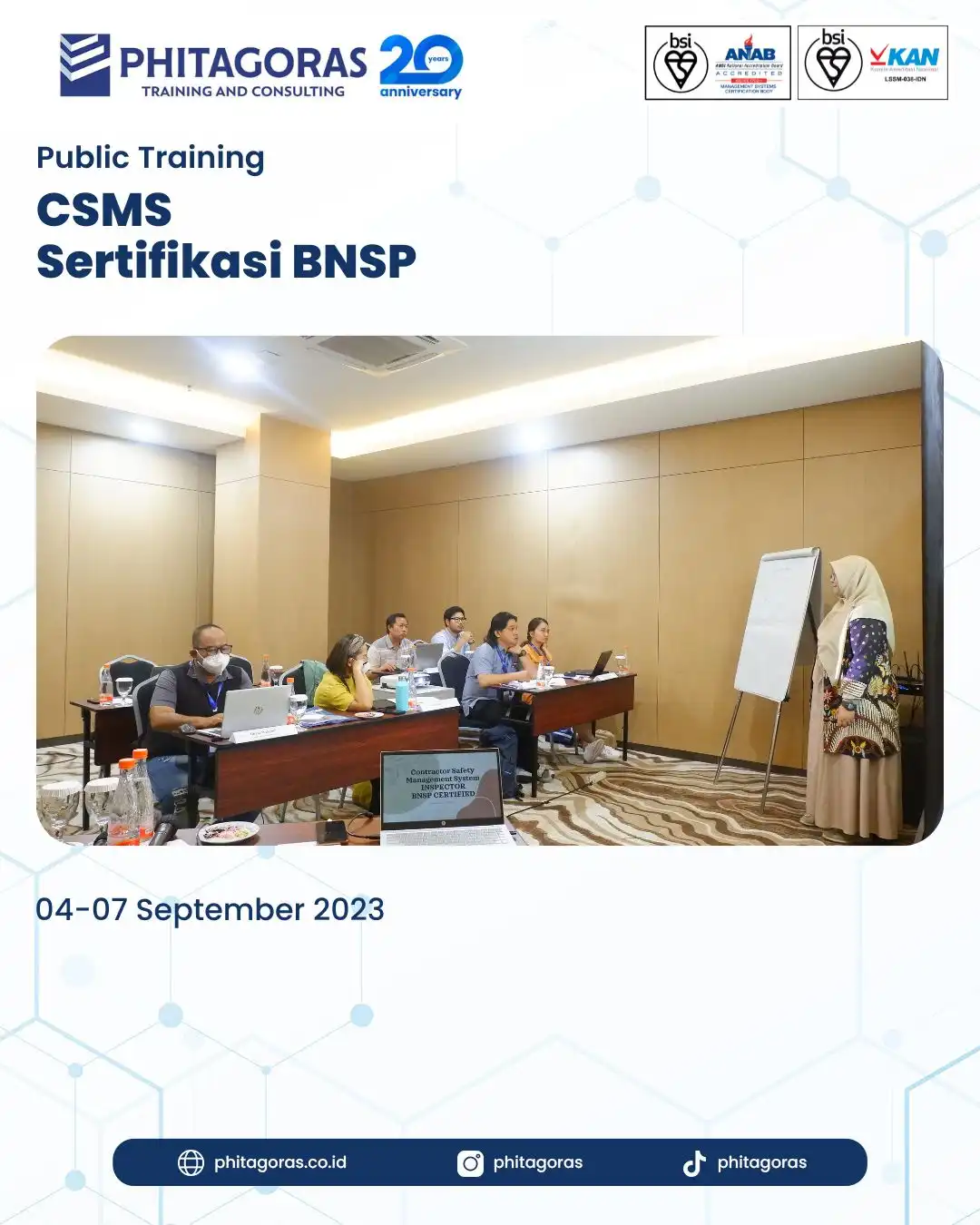 Public Training CSMS (Contractor Safety Management System) Sertifikasi BNSP 