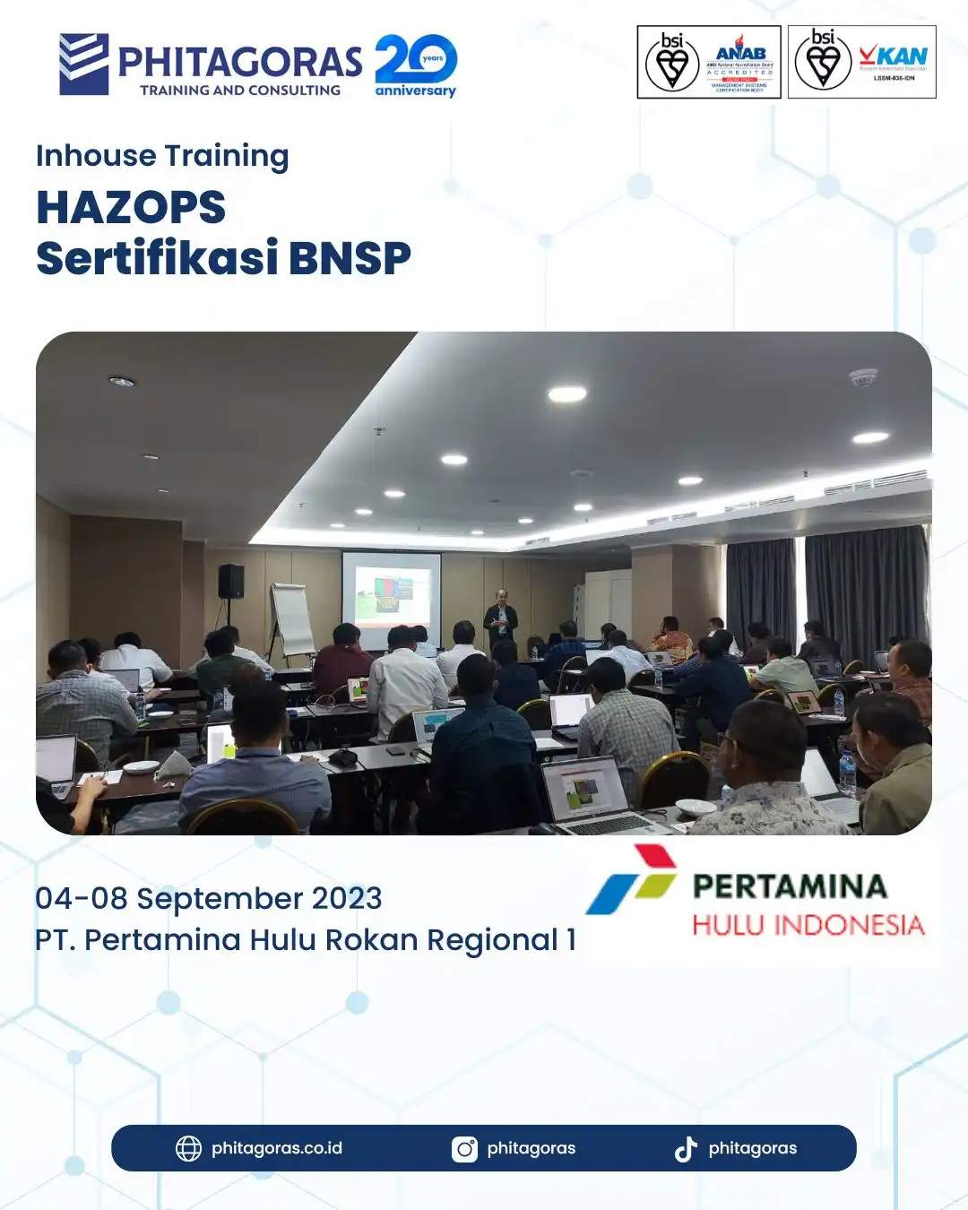 Inhouse Training HAZOPS Sertifikasi BNSP - PT. Pertamina Hulu Rokan Regional 1