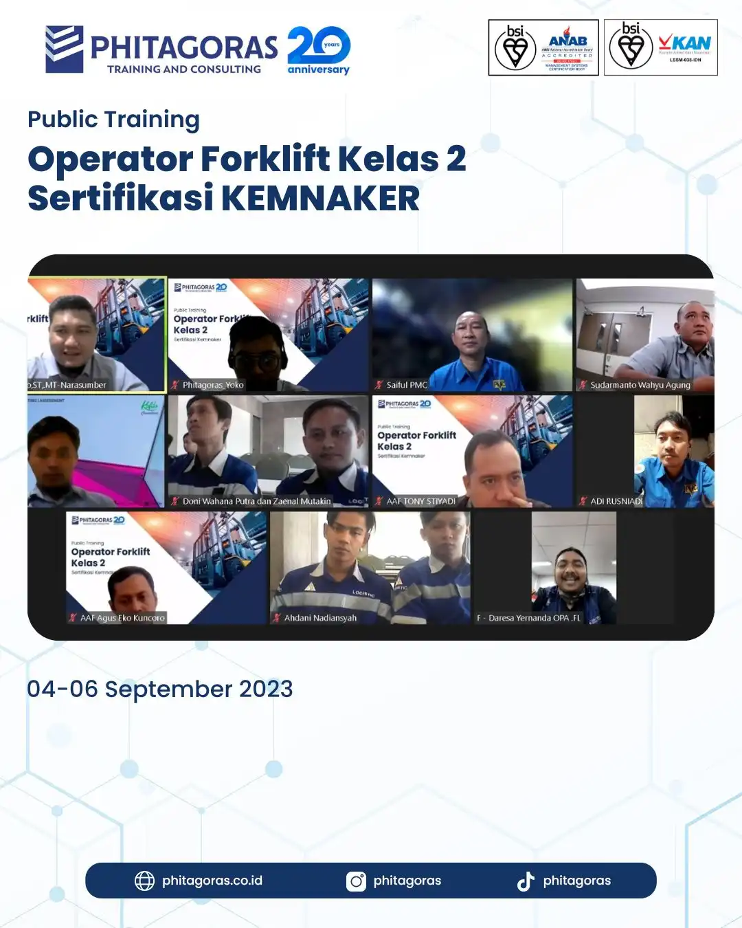 Public Training Operator Forklift Kelas 2 Sertifikasi KEMNAKER