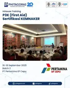 Inhouse Training P3K (First Aid) Sertifikasi KEMNAKER - PT Pertamina EP Cepu Batch 2