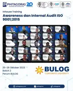 Inhouse Training Awareness dan Internal Audit ISO 9001:2015 - Perum BULOG Batch 2