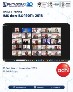 Inhouse Training IMS dan ISO 19011:2018 - PT. Adhi Karya
