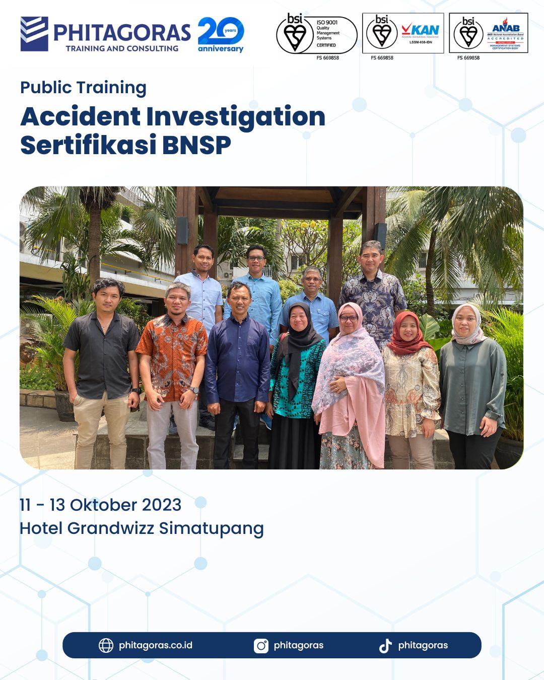 Public Training Accident Investigation Sertifikasi BNSP