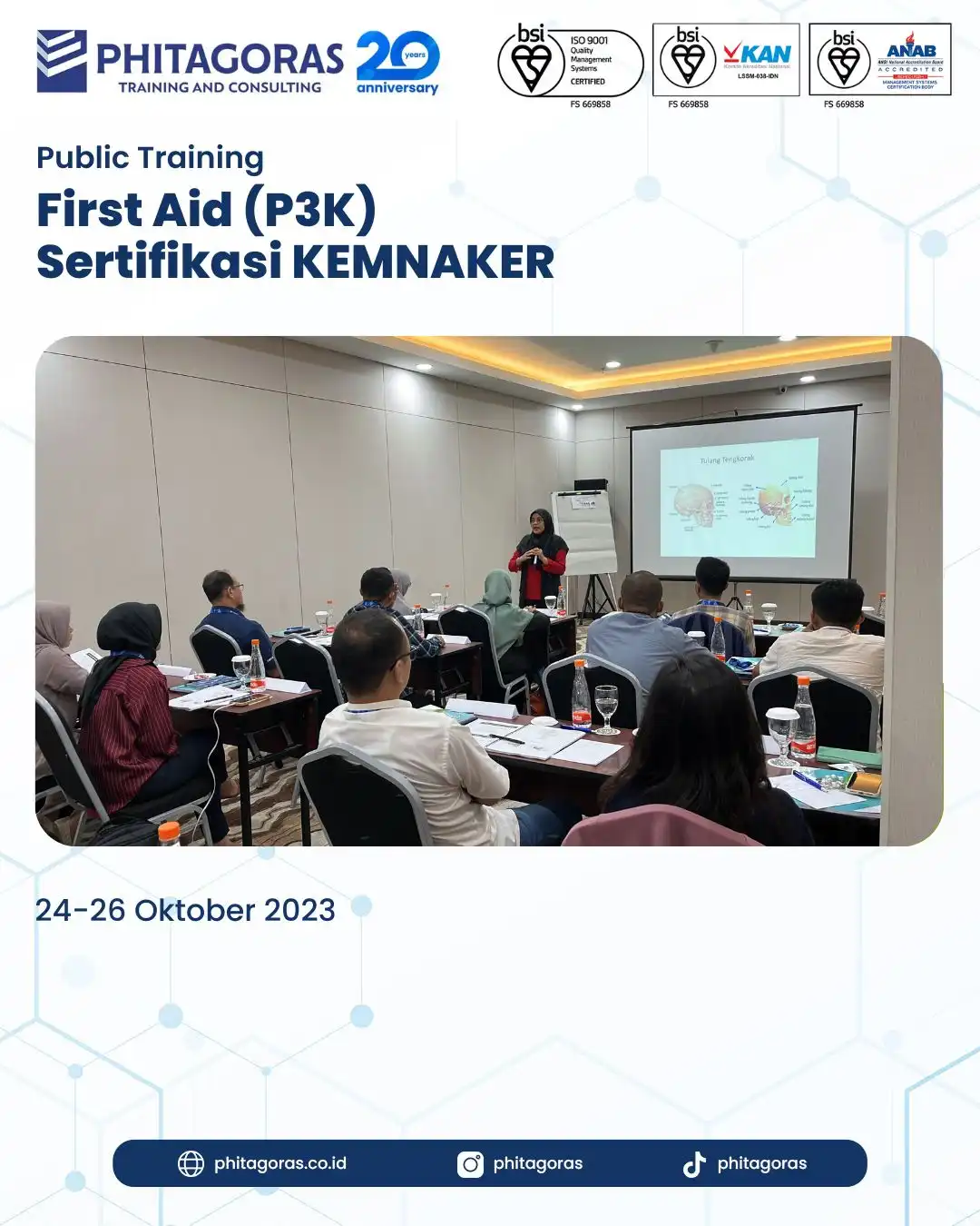 Public Training - Blended P3K Sertifikasi KEMNAKER (24-26 Oktober 2023