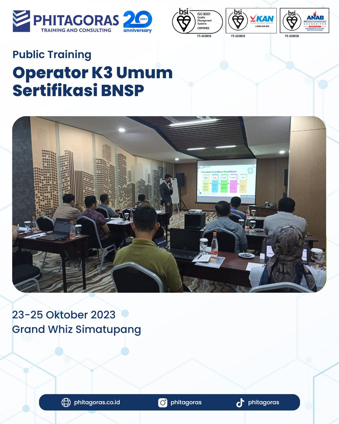 Public Training HIMU & HIMA Sertifikasi BNSP di Grand Whiz Simatupang Jakarta