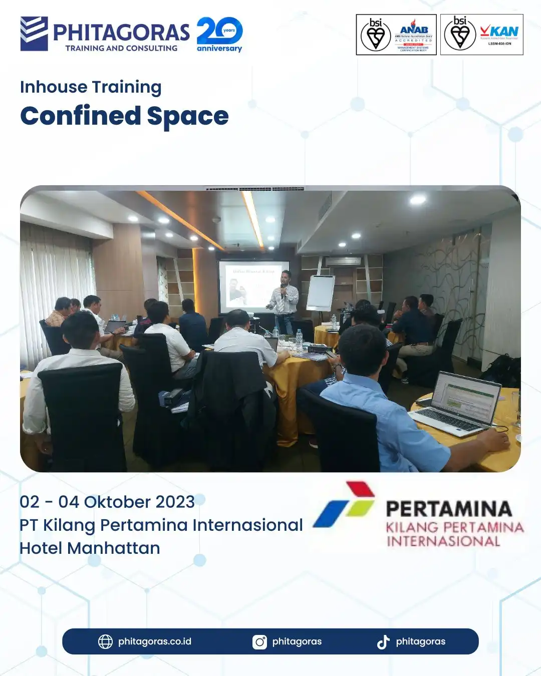 Inhouse Training Confined Space - PT Kilang Pertamina Internasional
