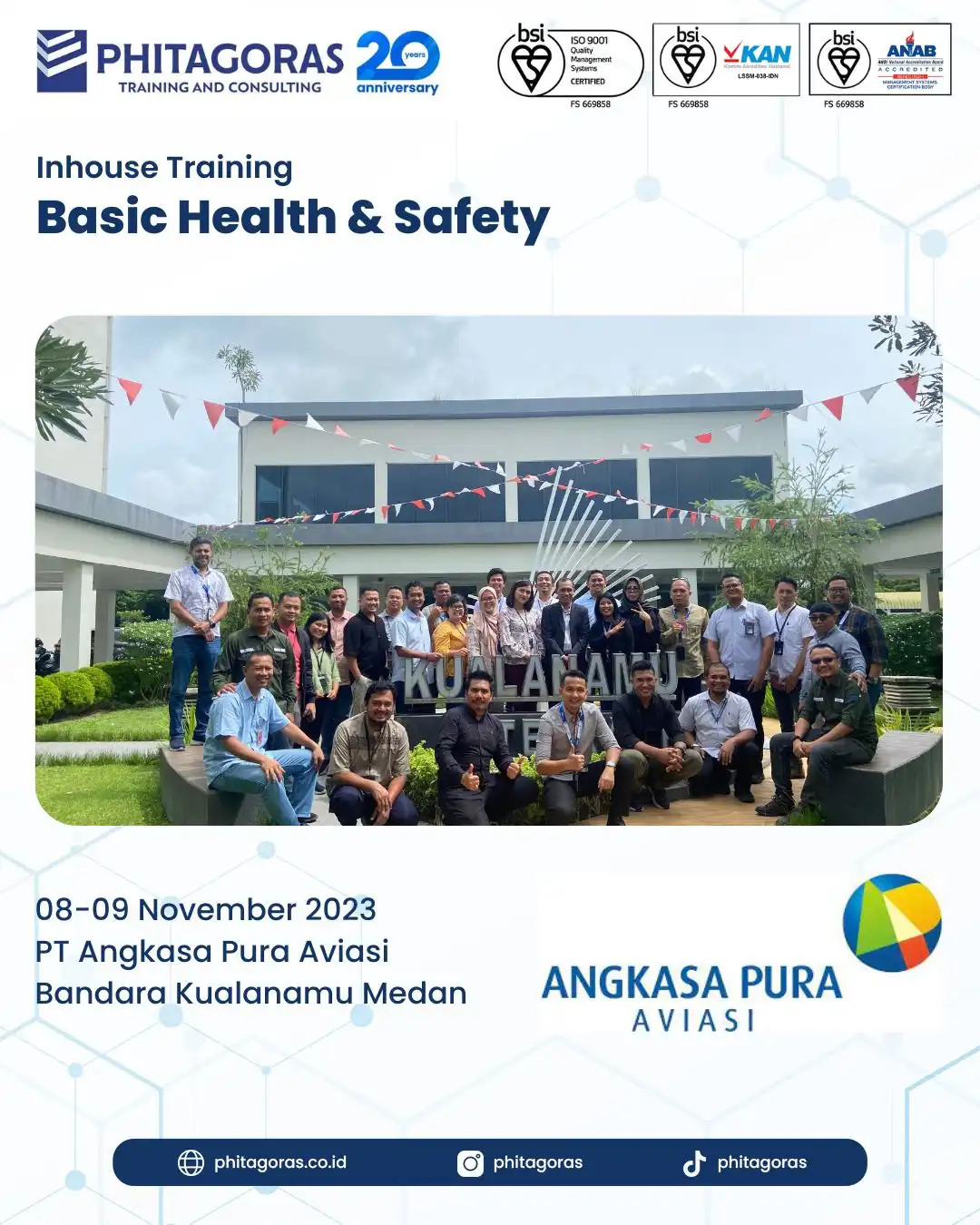 Inhouse Training Basic Health & Safety - PT Angkasa Pura Aviasi Bandara Kualanamu Medan
