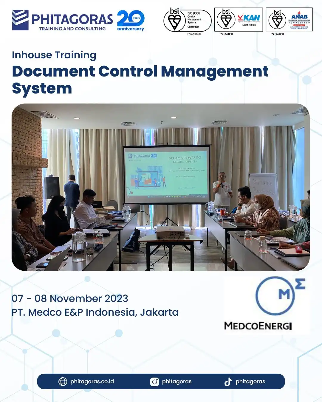 Inhouse Training Document Control Management System - PT. Medco E&P Indonesia di Jakarta