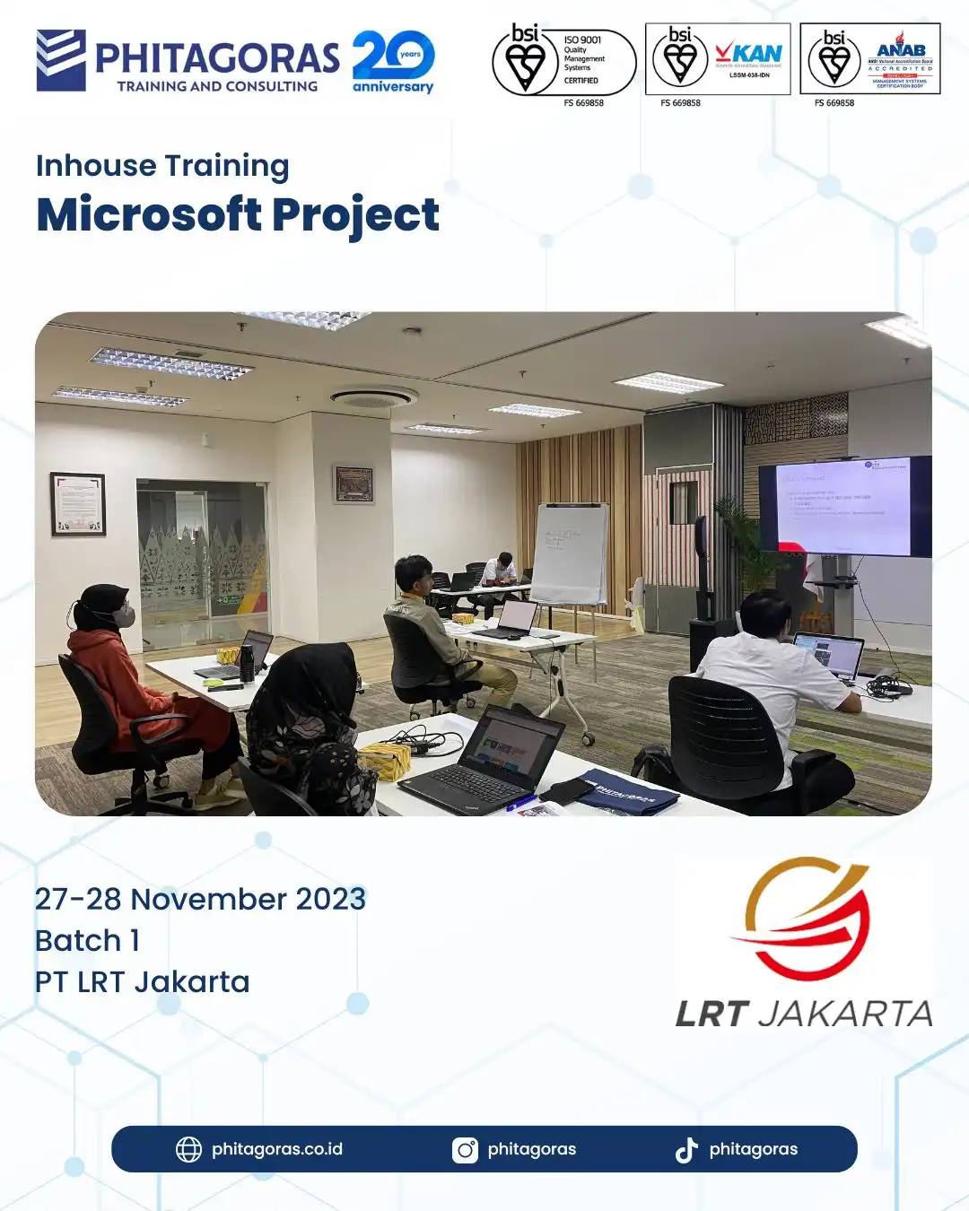 Inhouse Training Microsoft Project - PT LRT Jakarta