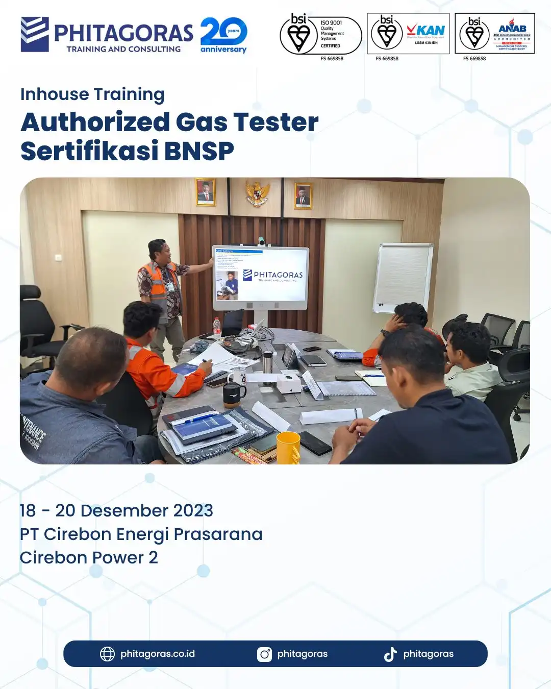 Inhouse Training Authorized Gas Tester Sertifikasi BNSP - PT Cirebon Energi Prasarana Cirebon Power 2