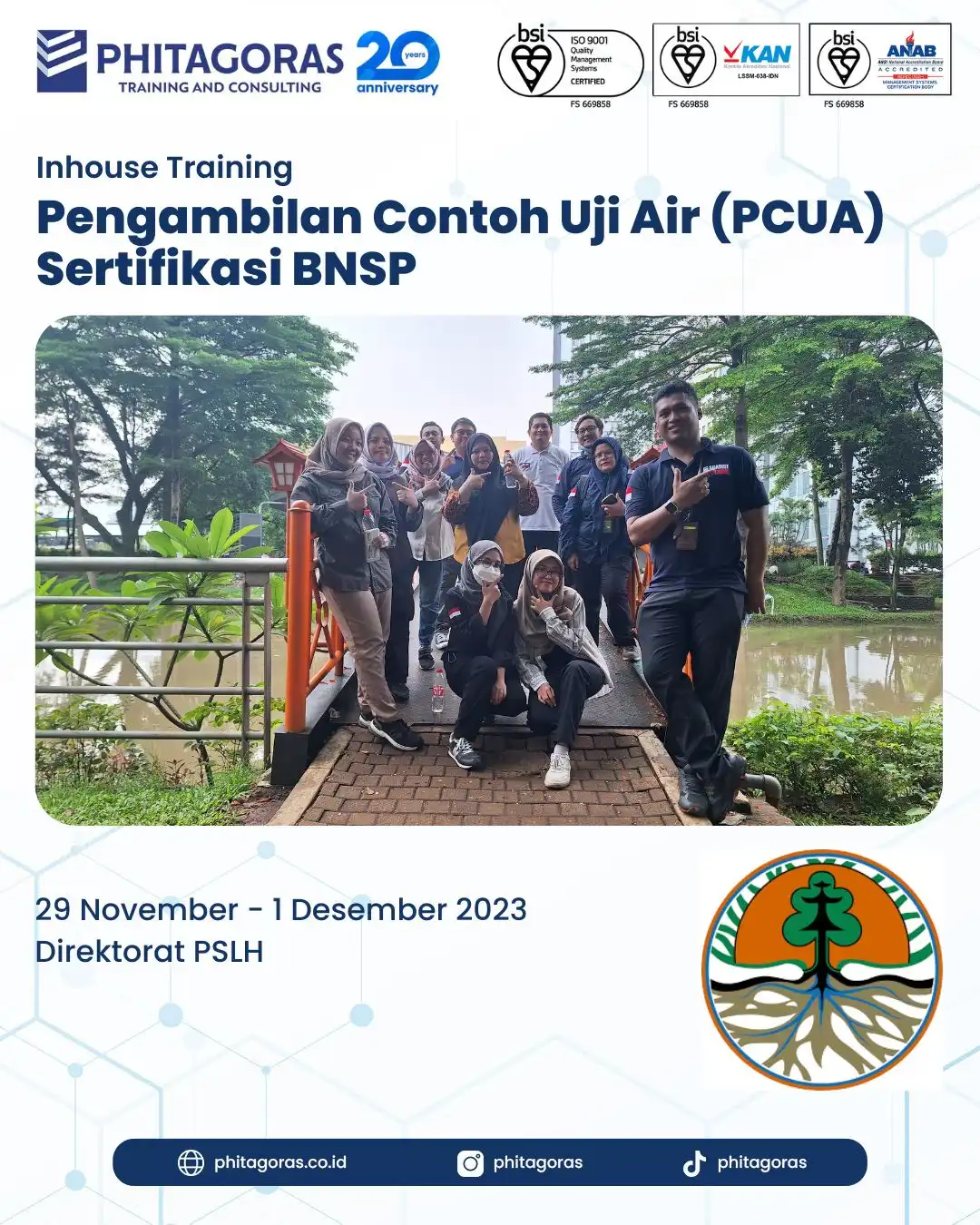 Inhouse Training Pengambilan Contoh Uji Air (PCUA) Sertifikasi BNSP - Direktorat PSLH