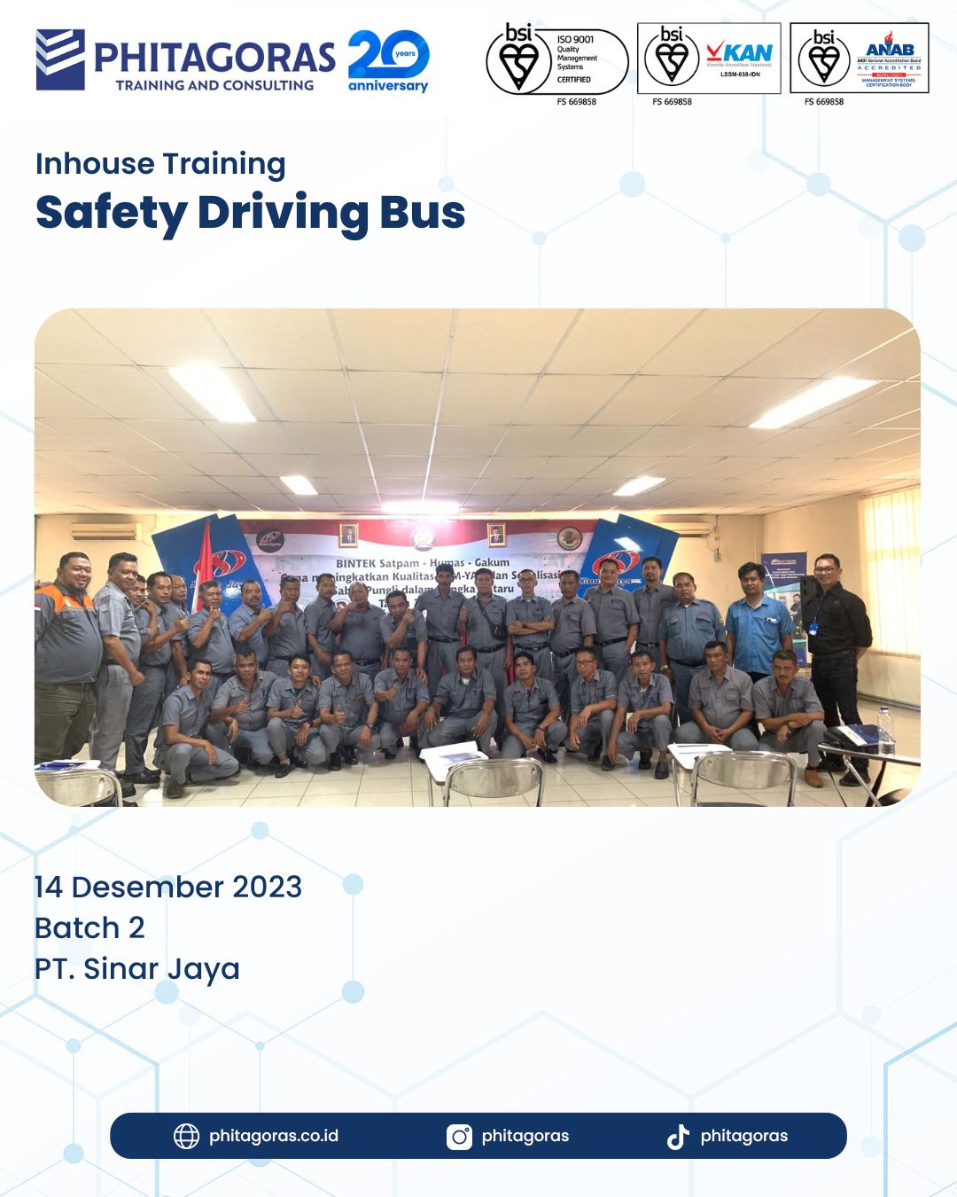 Inhouse Training Safety Driving Bus - PT. Sinar Jaya Batch 2
