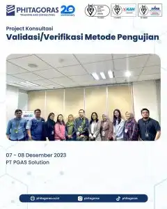 Project Konsultasi Validasi/Verifikasi Metode Pengujian - PT PGAS Solution