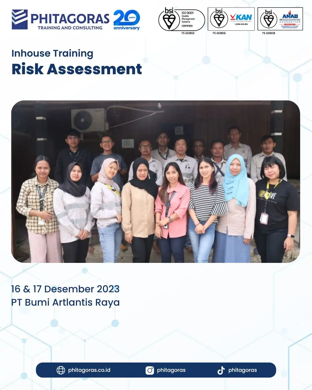 Inhouse Training Risk Assessment - PT Bumi Artlantis Raya