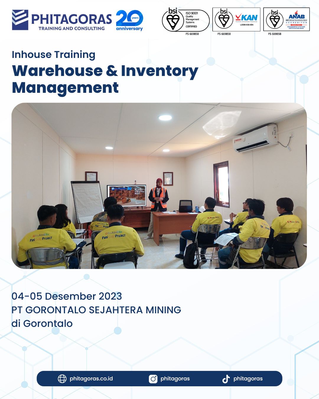 Inhouse Training Warehouse & Inventory Management - PT Gorontalo Sejahtera Mining di Gorontalo