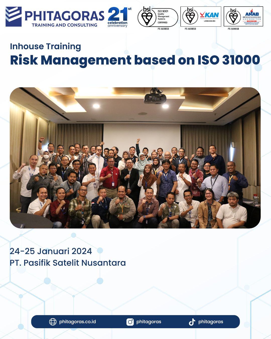 Inhouse Training Risk Management based on ISO 31000 - PT. Pasifik Satelit Nusantara