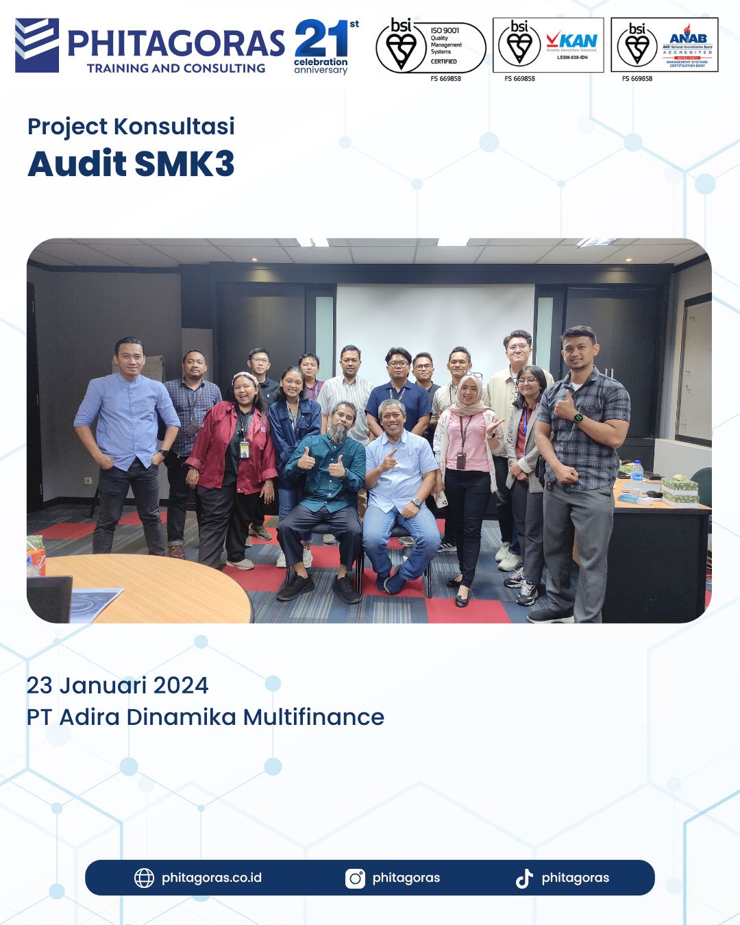Project Consultation Audit SMK3 - PT Adira Dinamika Multifinance