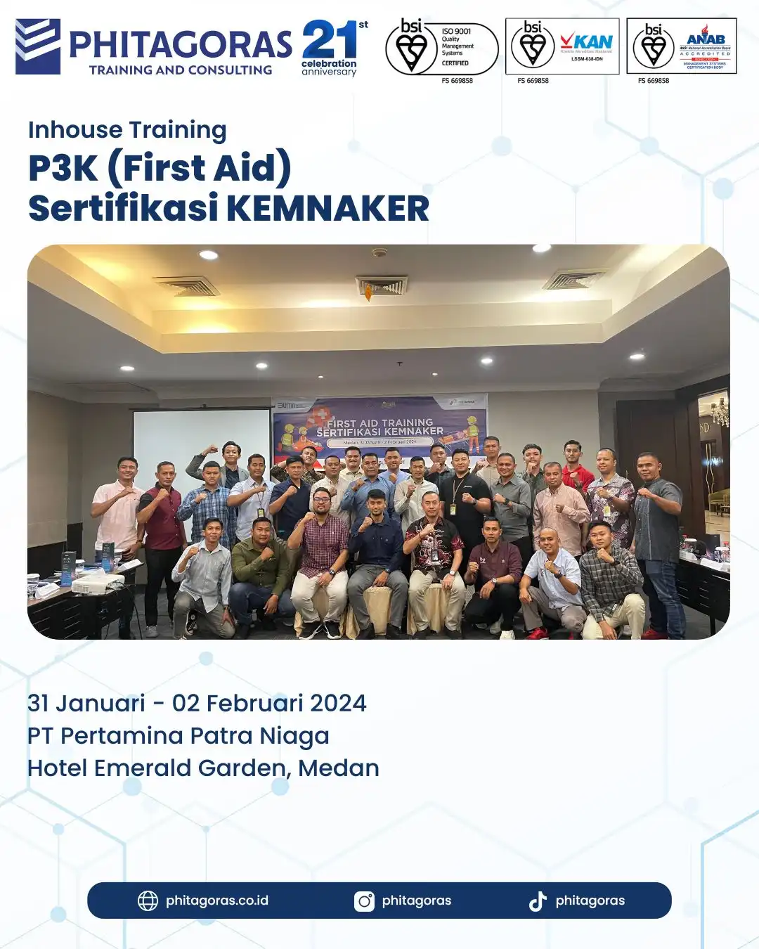 Inhouse Training P3K (First Aid) Sertifikasi KEMNAKER - PT Pertamina Patra Niaga