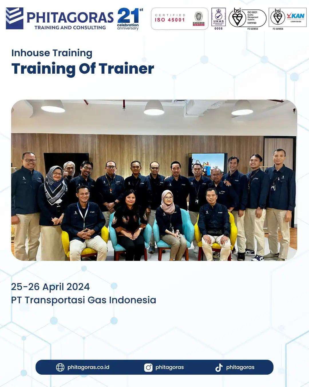 Inhouse Training Of Trainer - PT Transportasi Gas Indonesia