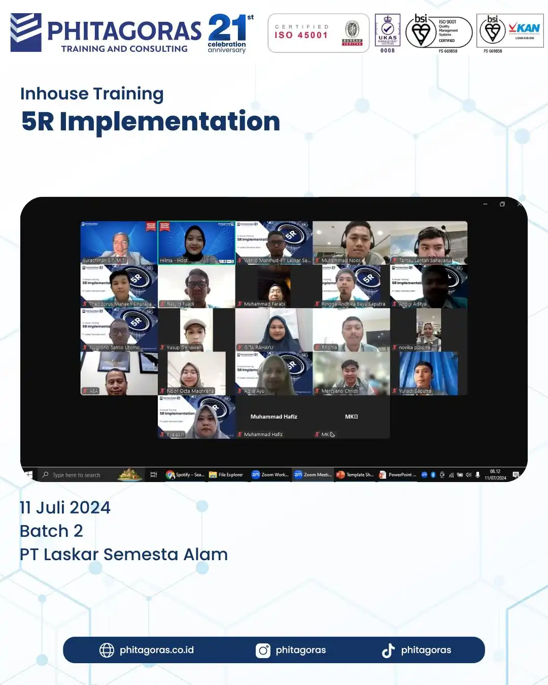 Inhouse Training 5R Implementation - PT Laskar Semesta Alam Batch 2 Tanggal 11 Juli 2024
